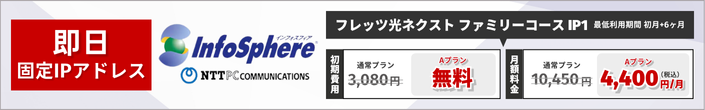 即日固定IP発行